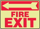 FIRE EXIT (ARROW LEFT ) (GLOW)