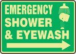 EMERGENCY SHOWER & EYE WASH (W/GRAPHIC) (ARROW RIGHT)