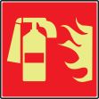 FIRE EXTINGUISHER W/FLAME SYM