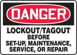 LOCKOUT/TAGOUT BEFORE SET-UP, MAINTENANCE, SERVICE OR REPAIR