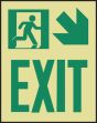 EXIT (W/GRAPHIC) ARROW DIAGONAL DOWN RIGHT