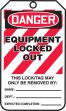 DANGER EQUIPMENT LOCKED OUT<BR><BR> PELIGRO EQUIPO BLOQUEADO ESTE CANDADO/ETIQUETA SÓLO PODRÁ SER REMOVIDO POR: (SPANISH)