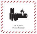 Semi-Custom Hazardous Materials DOT Shipping Labels: Lithium