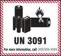 Semi-Custom Hazardous Material Shipping Labels: UN 3091- For More Information Call _