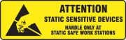 ATTENTION STATIC SENSITIVE DEVICES HANDLE ONLY AT STATIC SAFE WORK STATIONS W/GRAPHIC