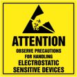 ATTENTION OBSERVE PRECAUTIONS FOR HANDLING ELECTROSTATIC SENSITIVE DEVICES W/BLACK BORDER