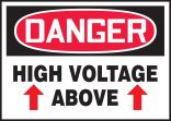 DANGER HIGH VOLTAGE ABOVE