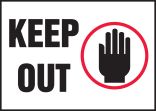 Safety Sign, Legend: KEEP OUT