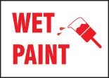 Safety Sign, Legend: WET PAINT