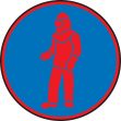 WEAR FULL PROTECTIVE CLOTHING (RED/BLUE)