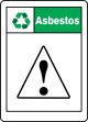 Safety Sign, Legend: ASBESTOS