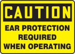 EAR PROTECTION REQUIRED WHEN OPERATING