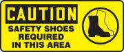 SAFETY SHOES REQUIRED IN THIS AREA (W/GRAPHIC)