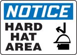 NOTICE HARD HAT AREA (W/GRAPHIC)