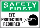 EYE PROTECTION REQUIRED (W/GRAPHIC)