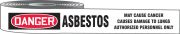 Asbestos - May Cause Cancer - Causes Damage To Lungs - Authorized Personnel Only