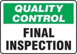 QUALITY CONTROL FINAL INSPECTION