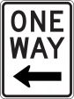 Lane Guidance Sign: One Way (Left Arrow)
