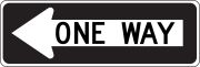 ONE WAY (ARROW LEFT)