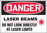 LASER BEAMS DO NOT LOOK DIRECTLY AT LASER LIGHTS (W/GRAPHIC)