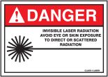 INVISIBLE LASER RADIATION AVOID EYE OR SKIN EXPOSURE TO DIRECT OR SCATTERED RADIATION CLASS 4 LASER (W/GRAPHIC)