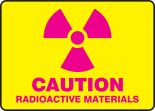 CAUTION RADIOACTIVE MATERIALS (W/GRAPHIC)