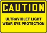 ULTRAVIOLET LIGHT WEAR EYE PROTECTION
