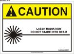 LASER RADIATION DO NOT STARE INTO BEAM CLASS 2 LASER (W/GRAPHIC)