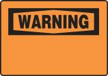 Safety Sign, Header: WARNING, Legend: WARNING (blank)