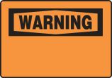 Safety Sign, Header: WARNING, Legend: WARNING (blank)