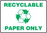 RECYCLABLE PAPER ONLY (W/GRAPHIC)