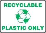 RECYCLABLE PLASTIC ONLY (W/GRAPHIC)