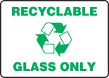 RECYCLABLE GLASS ONLY (W/GRAPHIC)