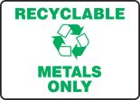 RECYCLABLE METALS ONLY (W/GRAPHIC)