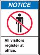 ALL VISITORS REGISTER AT OFFICE (W/GRAPHIC)