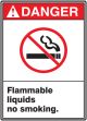 FLAMMABLE LIQUIDS NO SMOKING (W/GRAPHIC)