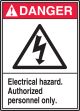 ELECTRICAL HAZARD AUTHORIZED PERSONNEL ONLY (W/GRAPHIC)