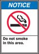 DO NOT SMOKE IN THIS AREA (W/GRAPHIC)