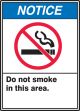DO NOT SMOKE IN THIS AREA (W/GRAPHIC)