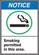 SMOKING PERMITTED IN THIS AREA (W/GRAPHIC)
