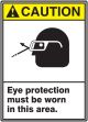 EYE PROTECTION MUST BE WORN IN THIS AREA (W/GRAPHIC)