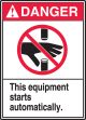 THIS EQUIPMENT STARTS AUTOMATICALLY (W/GRAPHIC)