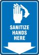 Safety Sign: Sanitize Hands here