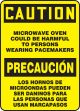MICROWAVE OVEN COULD BE HARMFUL TO PERSONS WEARING PACEMAKERS (BILINGUAL)