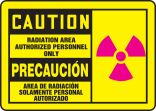 RADIATION AREA AUTHORIZED PERSONNEL ONLY (W/GRAPHIC) (BILINGUAL)