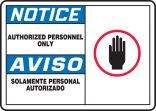 AUTHORIZED PERSONNEL ONLY (W/GRAPHIC) (BILINGUAL)