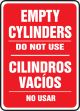 EMPTY CYLINDERS DO NOT USE (BILINGUAL)