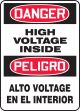 HIGH VOLTAGE INSIDE (BILINGUAL)