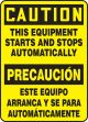 THIS EQUIPMENT STARTS AND STOPS AUTOMATICALLY (BILINGUAL)