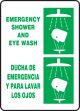 EMERGENCY SHOWER AND EYEWASH (W/GRAPHIC) (BILINGUAL)